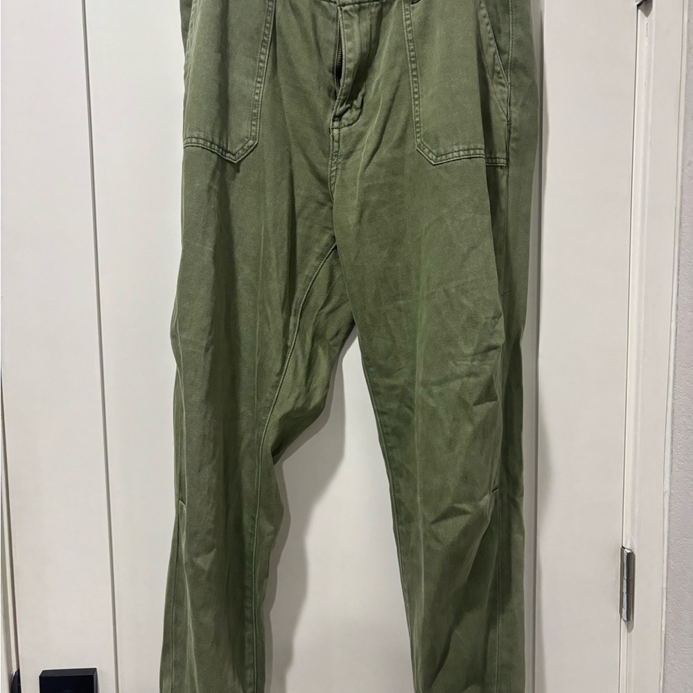 Soft Women's Olive Green jogger denim pants- Vervet